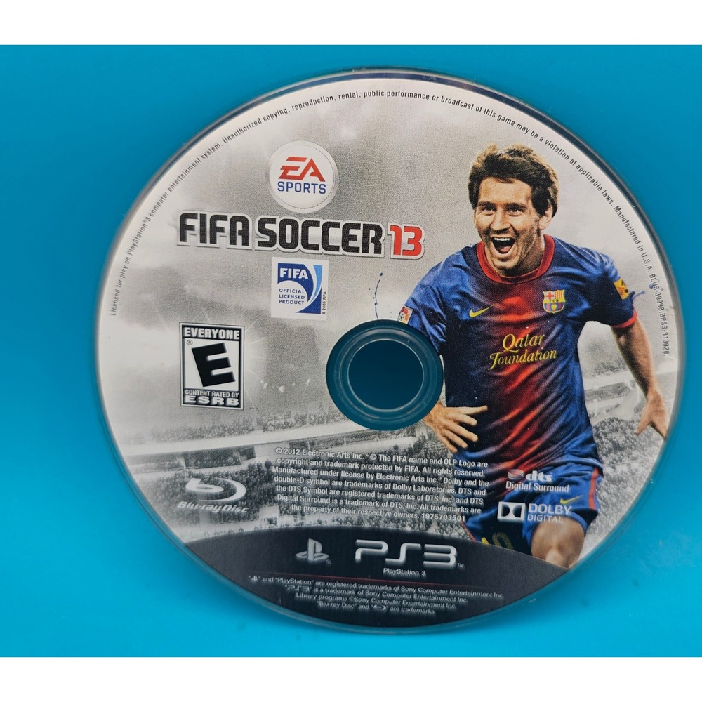 FIFA Soccer 13 PS3 PlayStation 3 Game Lionel Messi Cover EA Sports